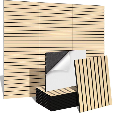 Polyester Fiber Folding Half-section Sound-absorbing Panel With Wood Veneer Finish