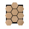 Hexagonal Wooden Slat Panel