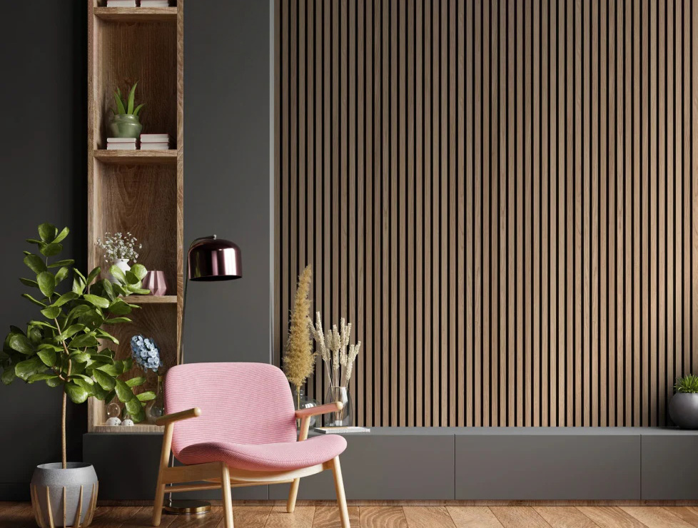 Polyester Fiber Wooden Slat Acoustic Panel